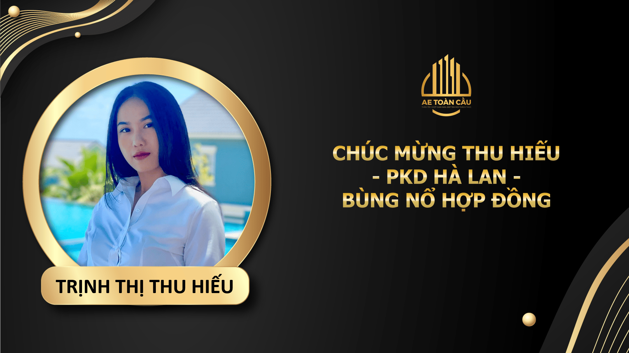 Chúc mừng NVKD Trịnh Thị Thu Hiếu